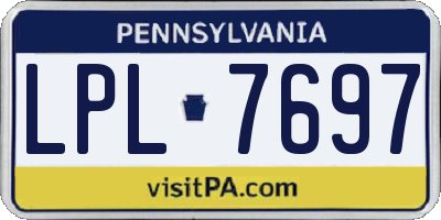 PA license plate LPL7697
