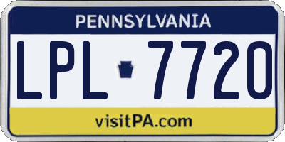 PA license plate LPL7720