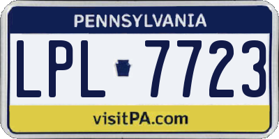 PA license plate LPL7723
