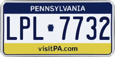 PA license plate LPL7732