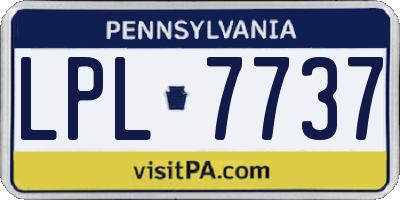 PA license plate LPL7737