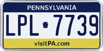 PA license plate LPL7739