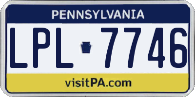 PA license plate LPL7746