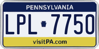 PA license plate LPL7750