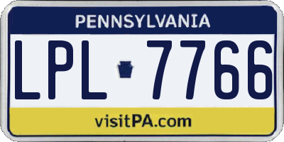 PA license plate LPL7766