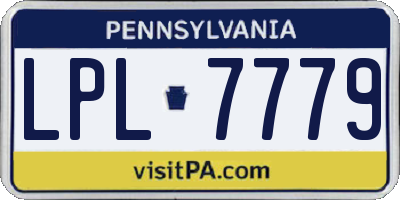 PA license plate LPL7779