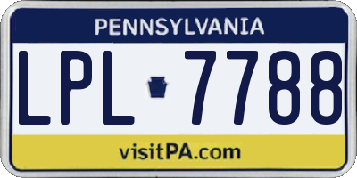 PA license plate LPL7788