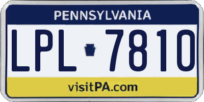 PA license plate LPL7810