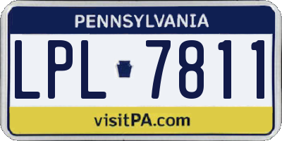 PA license plate LPL7811