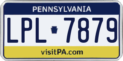 PA license plate LPL7879