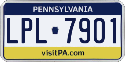 PA license plate LPL7901