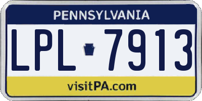 PA license plate LPL7913