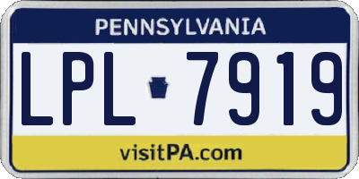 PA license plate LPL7919