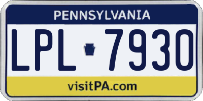 PA license plate LPL7930