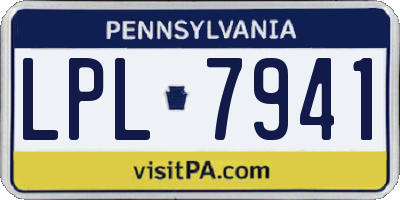 PA license plate LPL7941