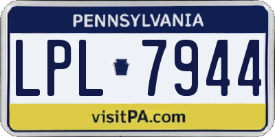 PA license plate LPL7944