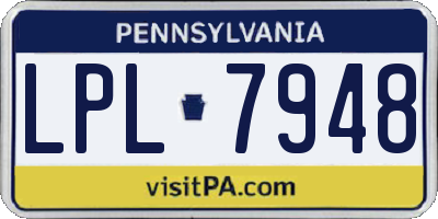 PA license plate LPL7948