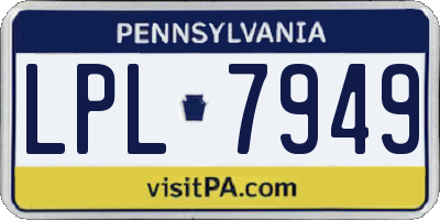 PA license plate LPL7949