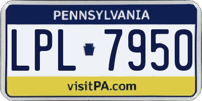 PA license plate LPL7950