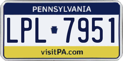 PA license plate LPL7951