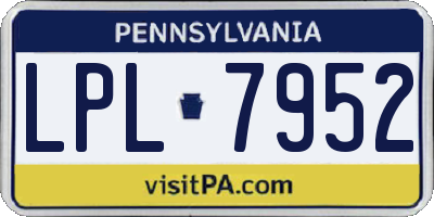 PA license plate LPL7952