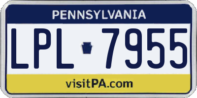 PA license plate LPL7955