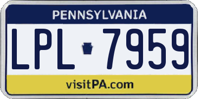 PA license plate LPL7959