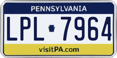 PA license plate LPL7964