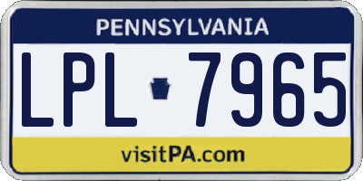 PA license plate LPL7965