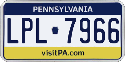 PA license plate LPL7966
