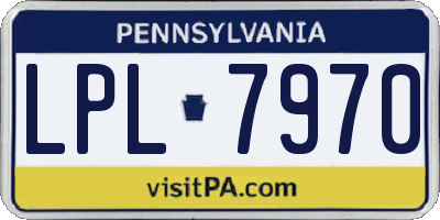 PA license plate LPL7970
