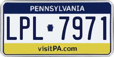 PA license plate LPL7971