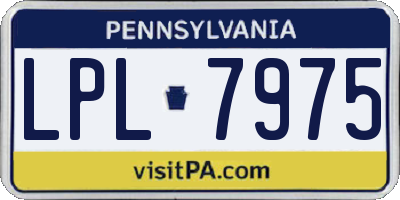 PA license plate LPL7975