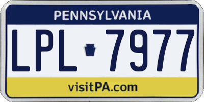 PA license plate LPL7977
