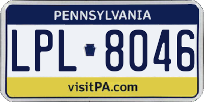 PA license plate LPL8046