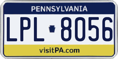 PA license plate LPL8056
