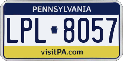 PA license plate LPL8057