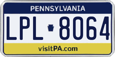 PA license plate LPL8064