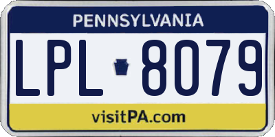 PA license plate LPL8079