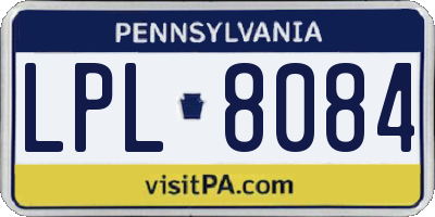 PA license plate LPL8084