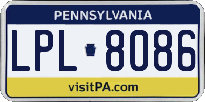 PA license plate LPL8086