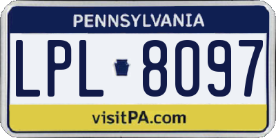 PA license plate LPL8097