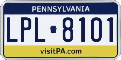 PA license plate LPL8101