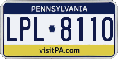 PA license plate LPL8110