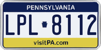 PA license plate LPL8112