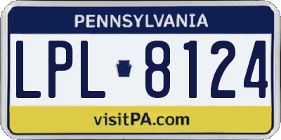 PA license plate LPL8124