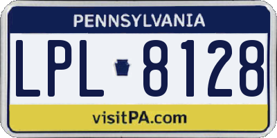 PA license plate LPL8128