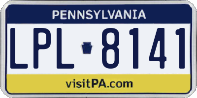 PA license plate LPL8141