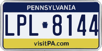 PA license plate LPL8144