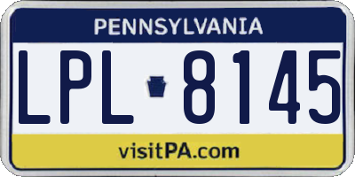 PA license plate LPL8145